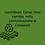 Immagine di pallet c on simbolo del riciclo per comunicazione conai