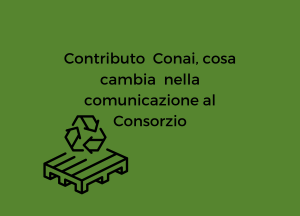 Immagine di pallet c on simbolo del riciclo per comunicazione conai
